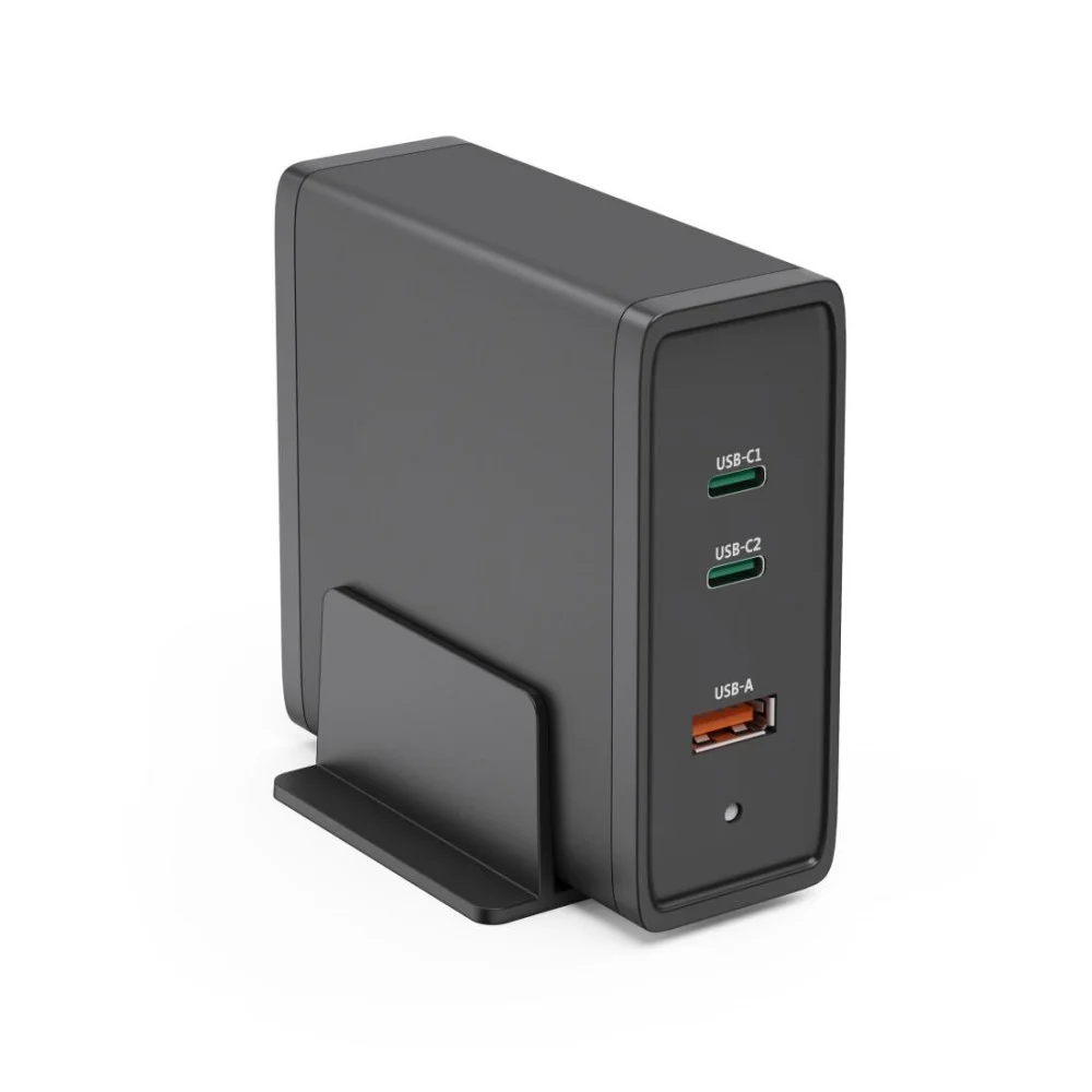 HAMA Зарядна станция 140W, USB-C, 3 порта, GaN, Power Delivery (PD)