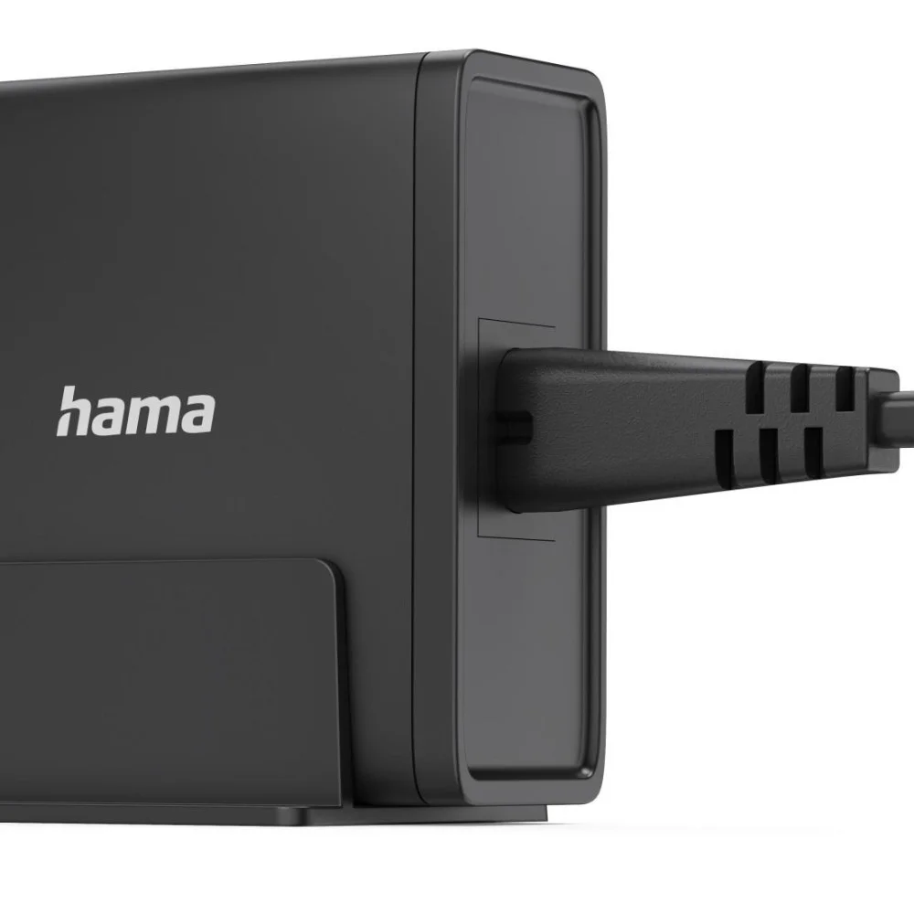 HAMA Зарядна станция 140W, USB-C, 3 порта, GaN, Power Delivery (PD)