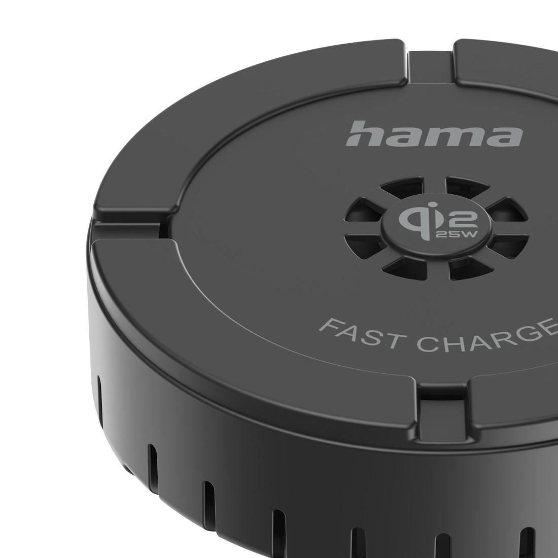 HAMA Безжично зарядно устройство Qi2 25W, бързо зареждане, черно