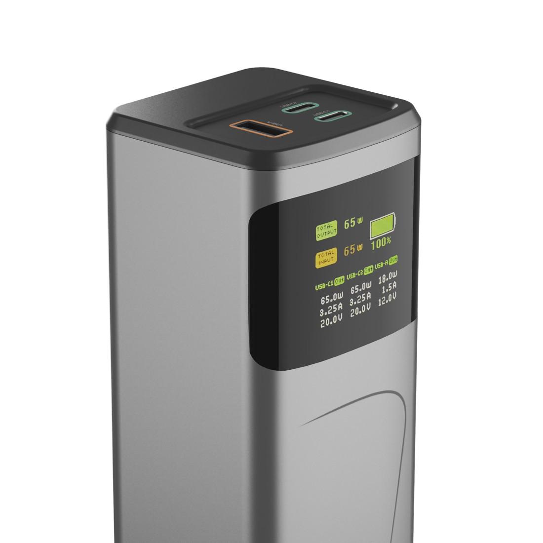 HAMA Външна батерия “High Power”, 65 W, 20000 mAh, 2x USB-C, USB-A, Fast Charging