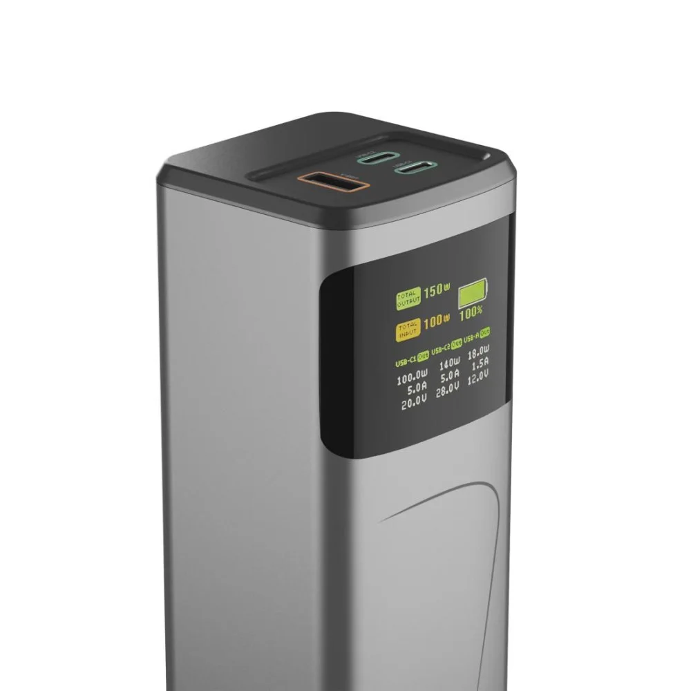 HAMA Външна батерия “High Power”, 150 W, 24000 mAh, 2x USB-C, USB-A, бързо зареждане