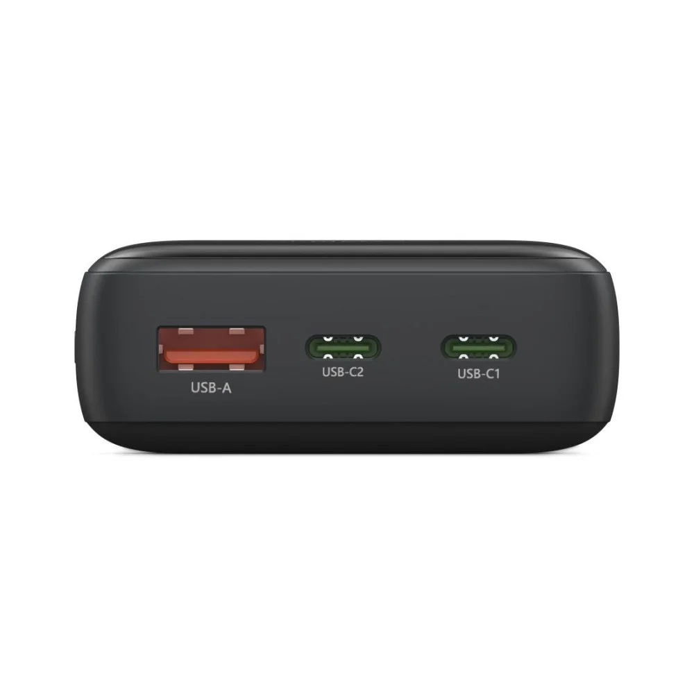 HAMA Външна батерия "PD10-W20", 10000 mAh, 3 изхода: 2 x USB-C, USB-A, Бързо зареждане