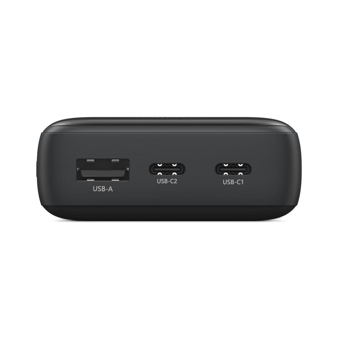 HAMA Външна батерия "PD10-W20", 10000 mAh, 3 изхода: 2 x USB-C, USB-A, Бързо зареждане