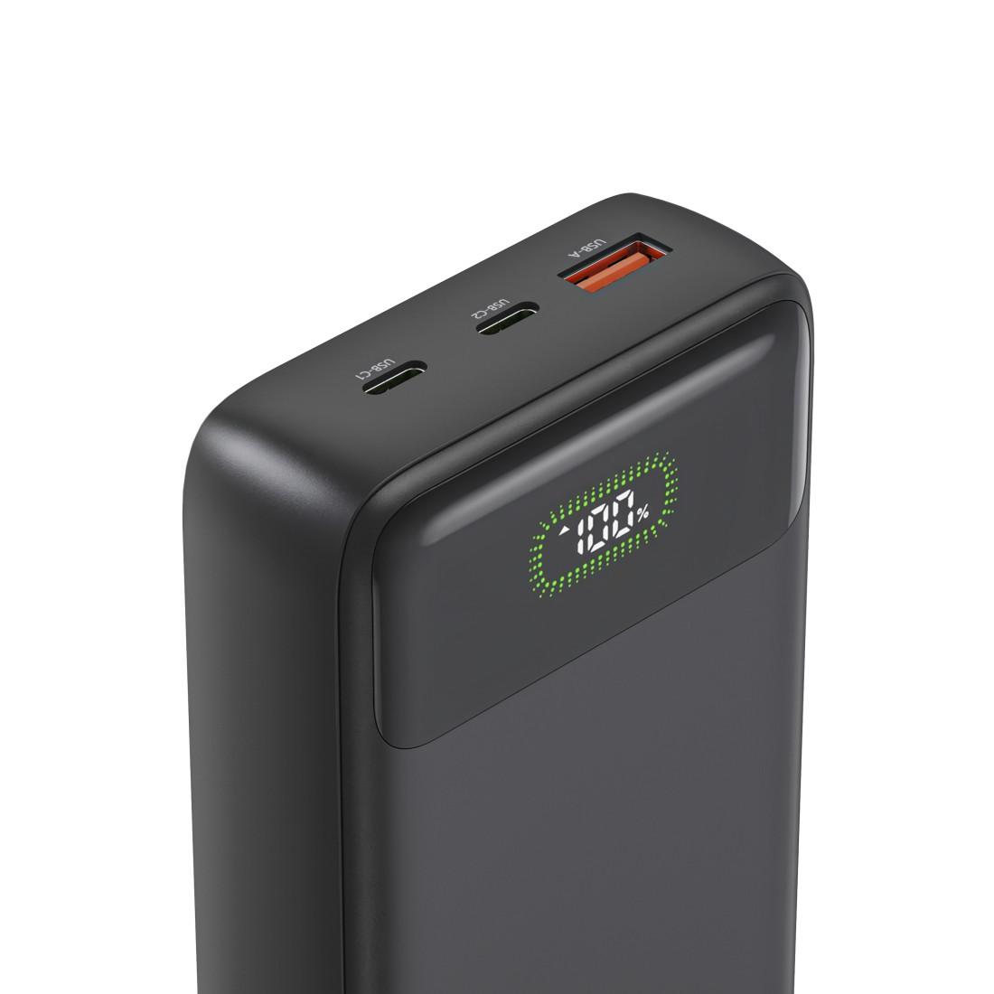 HAMA Външна батерия "PD27-W65", 27000 mAh, Изходи: 2xUSB-C, USB-A, Бързо зареждане