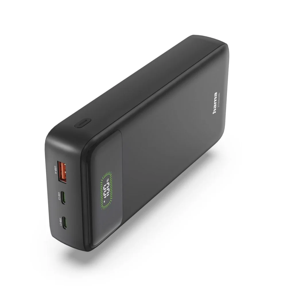 HAMA Външна батерия "PD27-W65", 27000 mAh, Изходи: 2xUSB-C, USB-A, Бързо зареждане