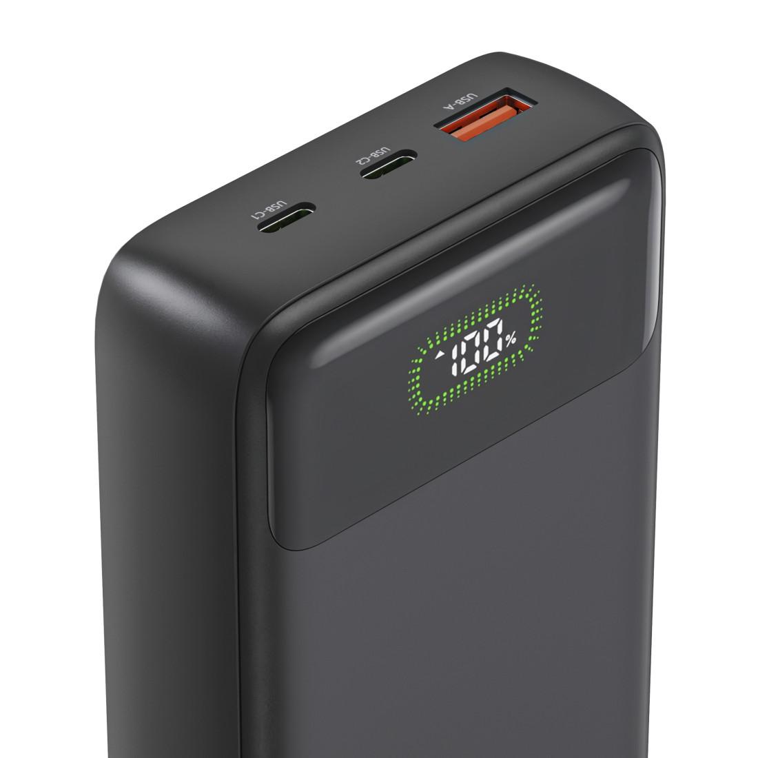 HAMA Външна батерия "PD27-W65", 27000 mAh, Изходи: 2xUSB-C, USB-A, Бързо зареждане