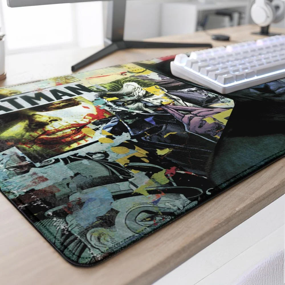 Геймърски пад DC Batman: Torn Collage - Batman and Villains, XL