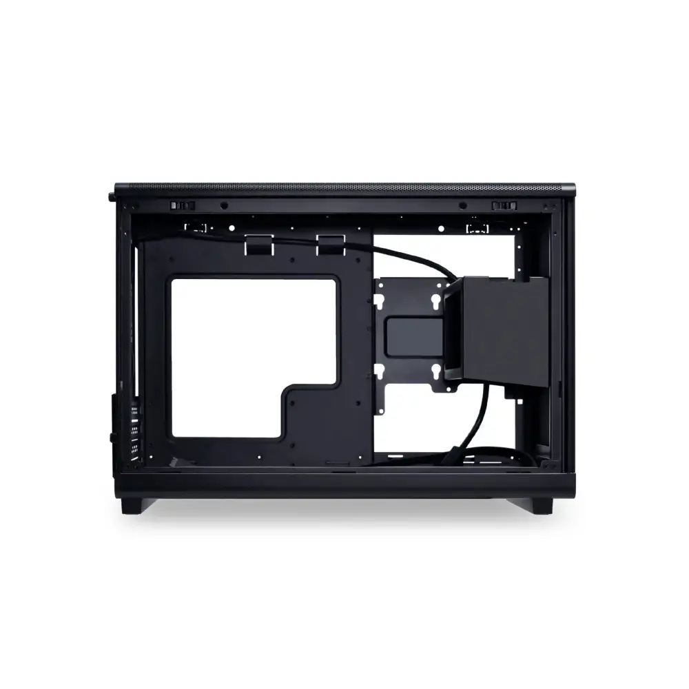 Кутия Lian Li DAN A3-mATX Wood Edition Black, Tempered Glass, Micro Tower