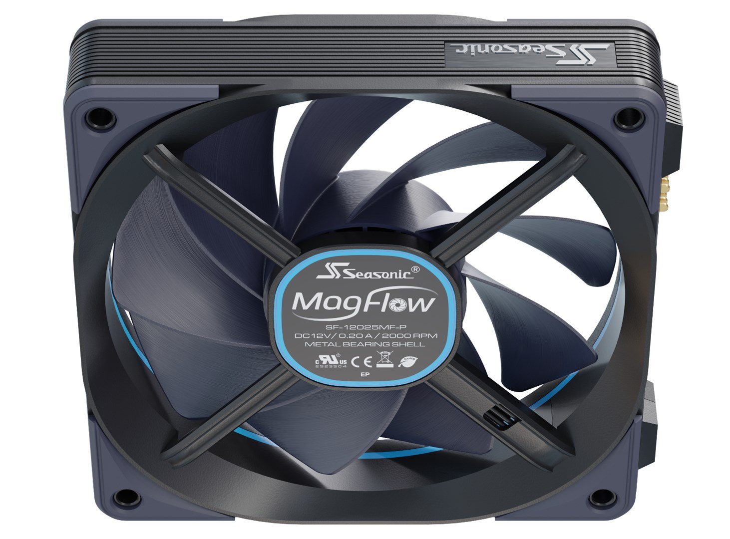 Вентиалтори Seasonic MagFlow 3-Fan Kit Computer case 12 cm Black 3 pc(s) - SF-12025MF-P