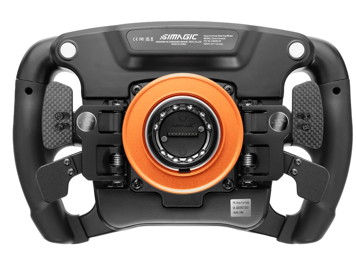 Волан за сим рейсинг SIMAGIC Zeus Formula Steering Wheel, 280 mm, 5mm carbon fiber, CNC aluminum