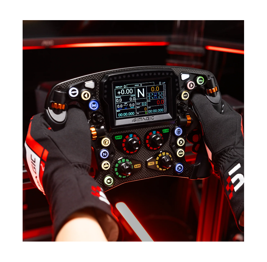 Волан за сим рейсинг SIMAGIC Zeus Formula Steering Wheel, 280 mm, 5mm carbon fiber, CNC aluminum