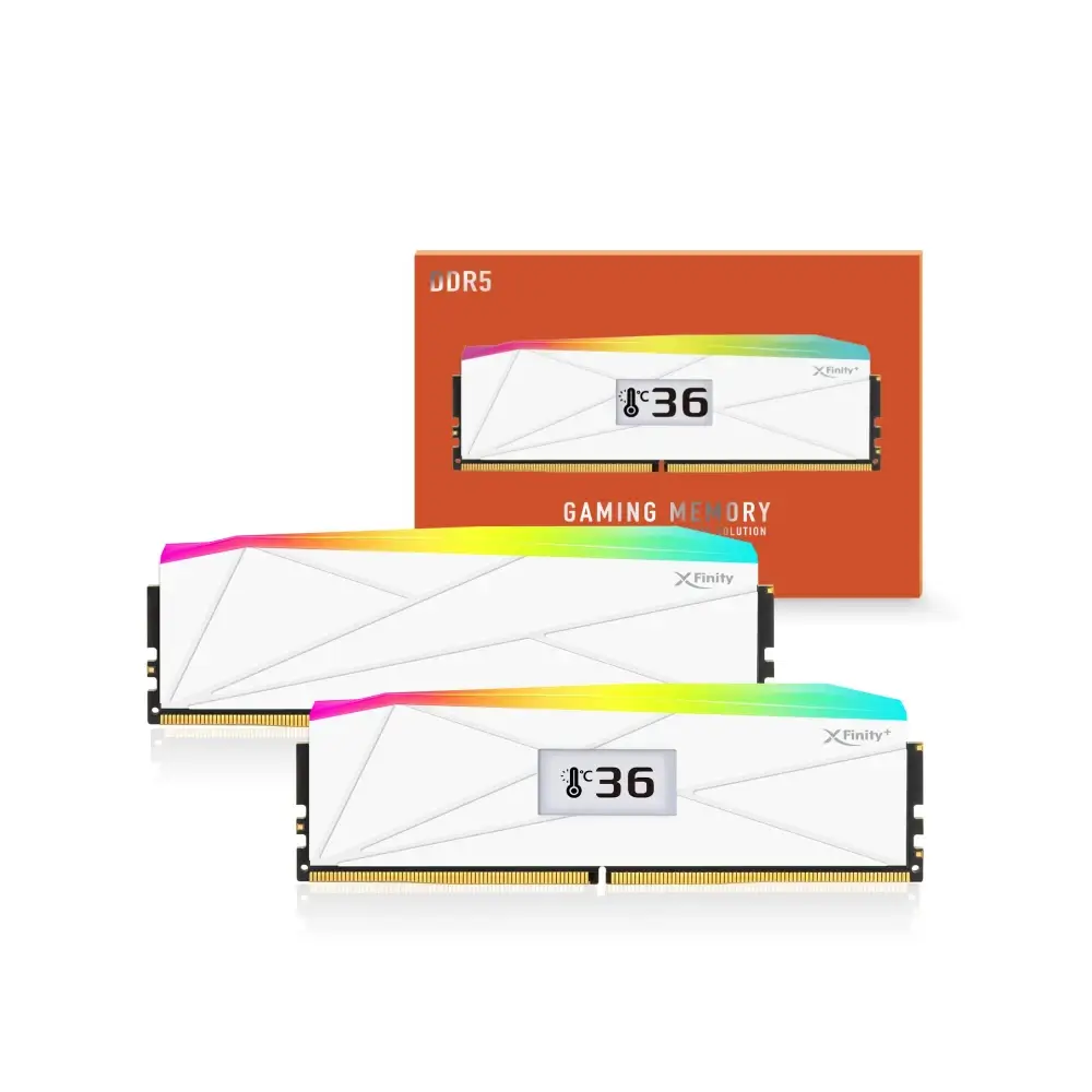 Памет V-Color Manta XFinity+ aRGB 32GB (2x16GB) DDR5 8000MHz CL40 EXPO/XMP White