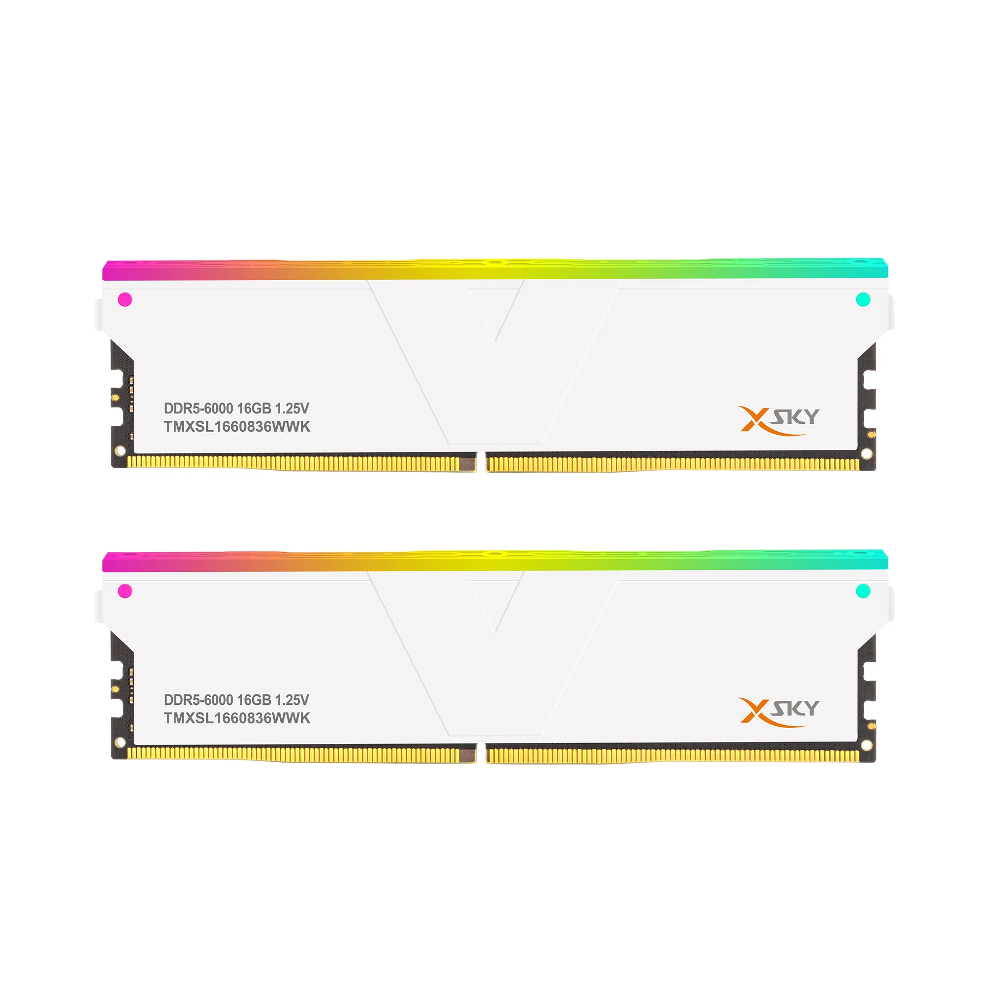 Памет V-Color Manta XSky RGB 32GB (2x16GB) DDR5 6000MHz CL28 EXPO/XMP White