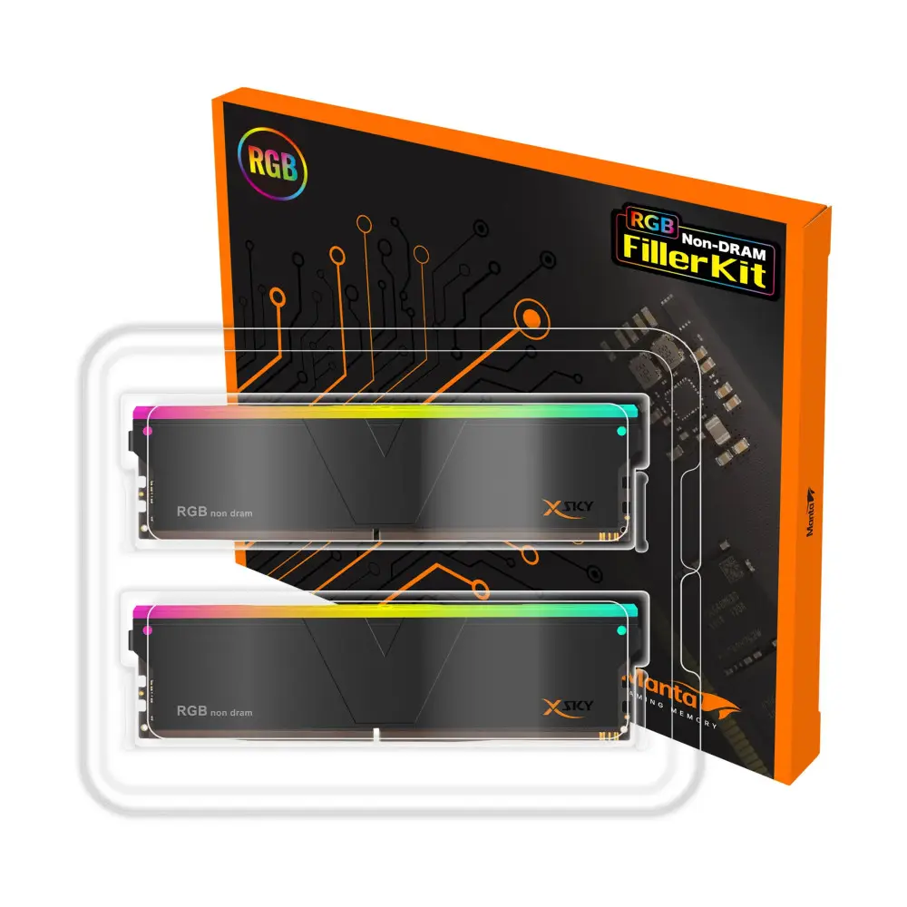 Филтър за свободни слотове DDR V-Color Manta XSky RGB Filler Kit für DDR5 ARGB Dual-Kit Black