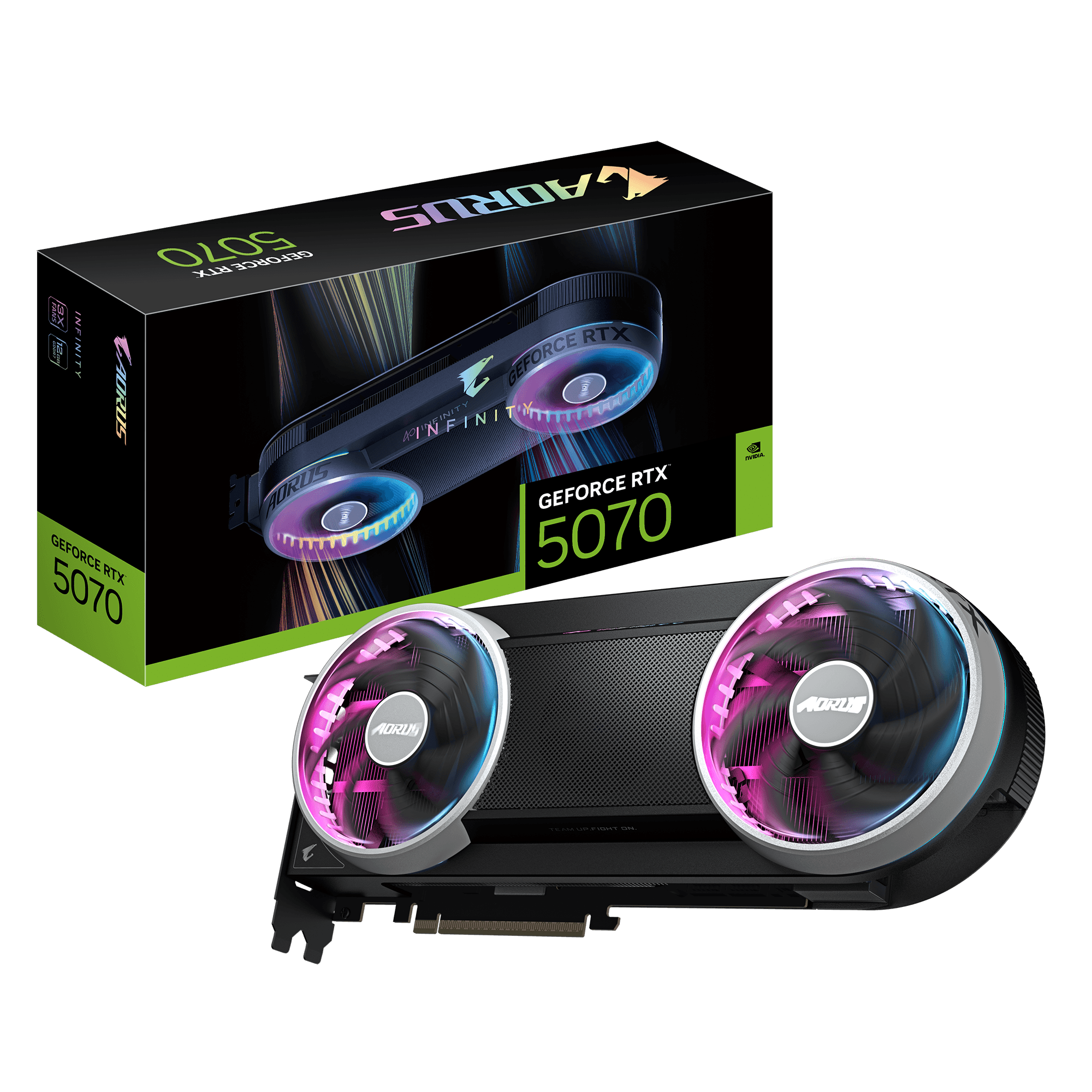 Видео карта Gigabyte AORUS GeForce RTX 5070 INFINITY 12G GDDR7