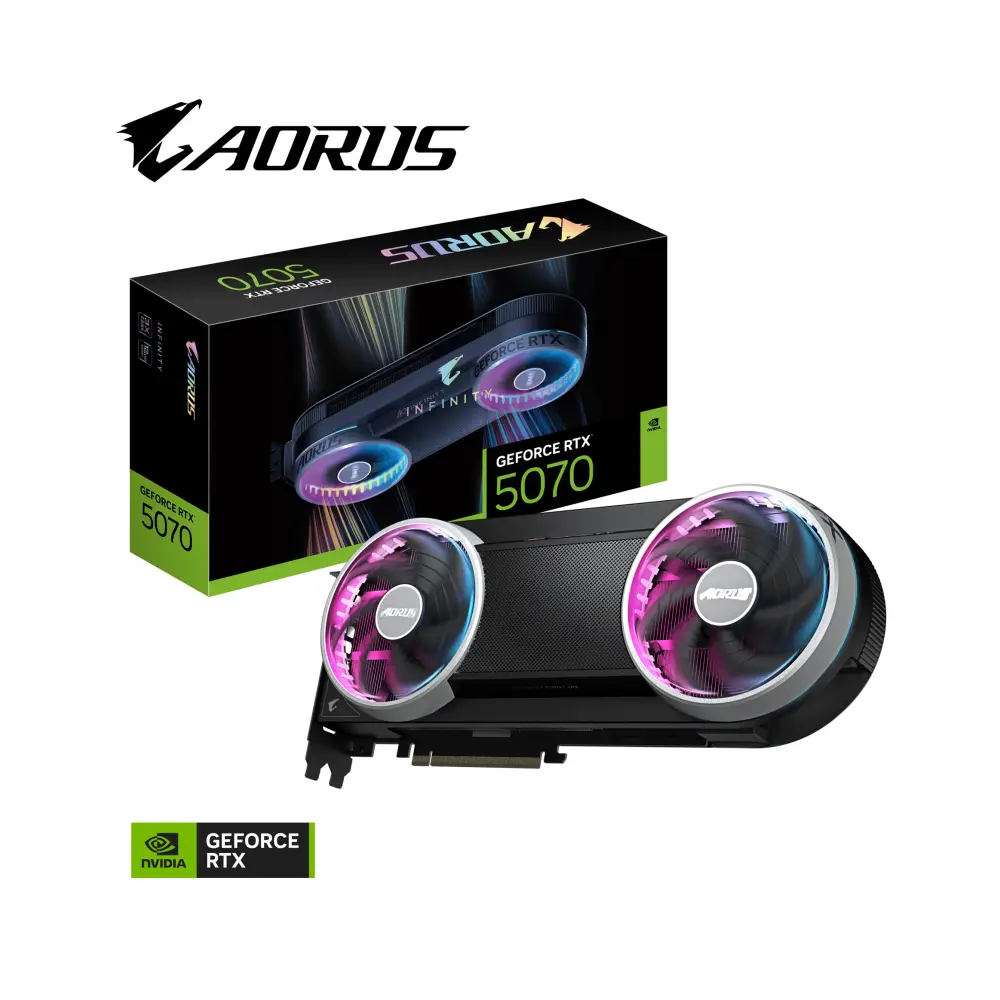 Видео карта Gigabyte AORUS GeForce RTX 5070 INFINITY 12G GDDR7