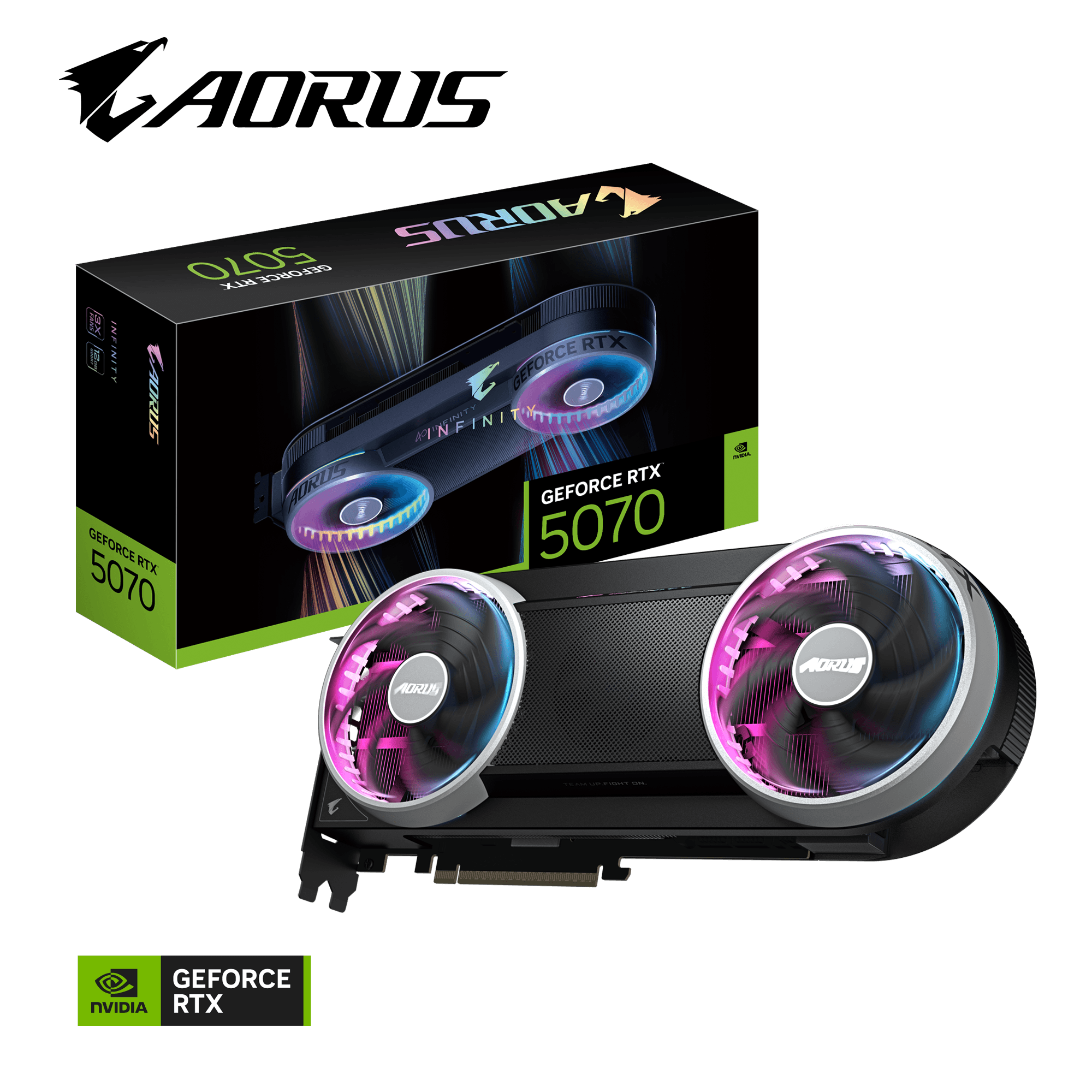 Видео карта Gigabyte AORUS GeForce RTX 5070 INFINITY 12G GDDR7