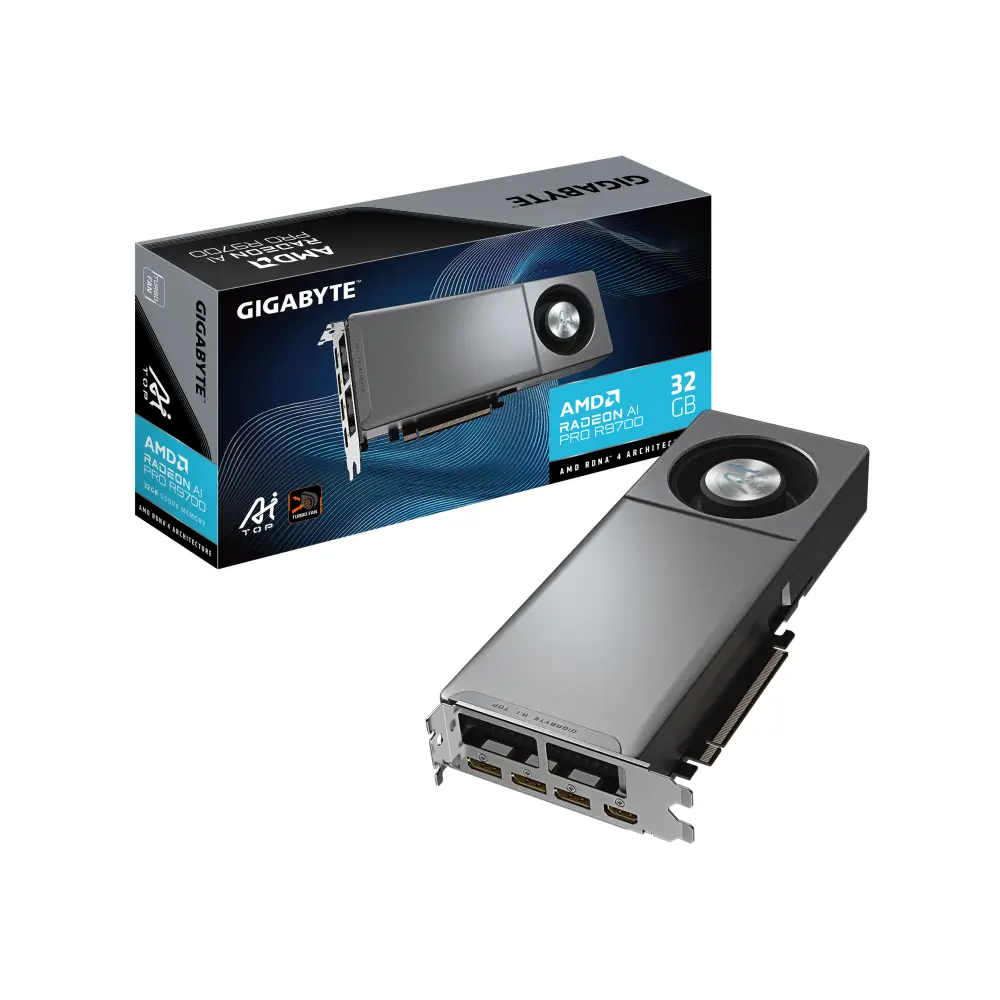 Видео карта Gigabyte Radeon Turbo AI PRO R9700 32GB GDDR6