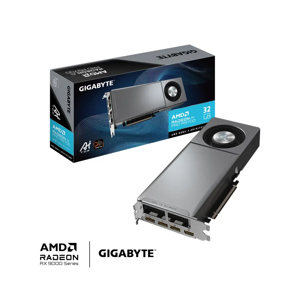 Видео карта Gigabyte Radeon Turbo AI PRO R9700 32GB GDDR6