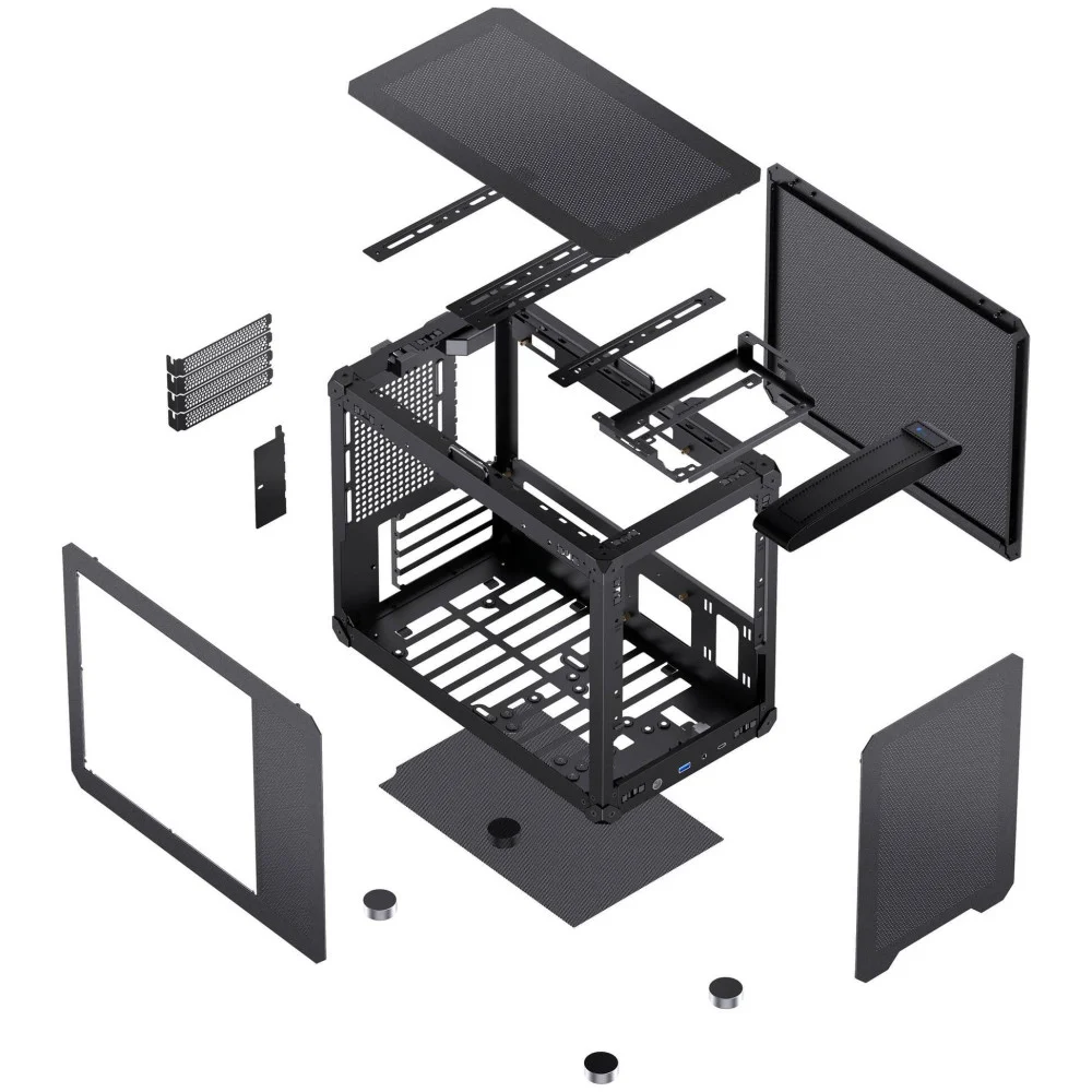 Кутия Jonsbo C6 MAX Micro-ATX - Black