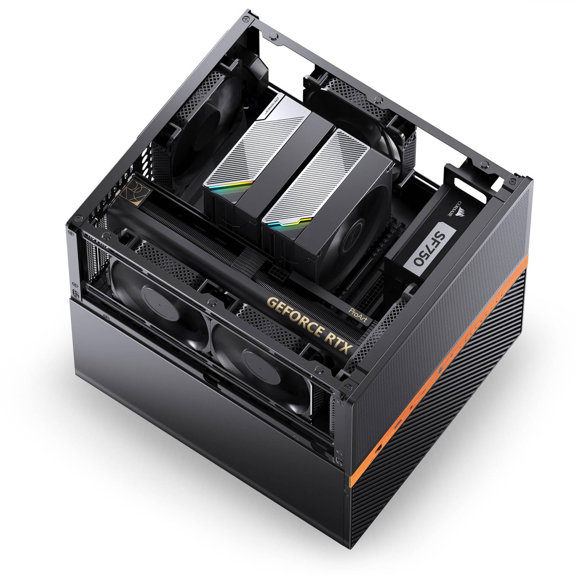 Scatola Jonsbo N6 NAS Micro-ATX - Black