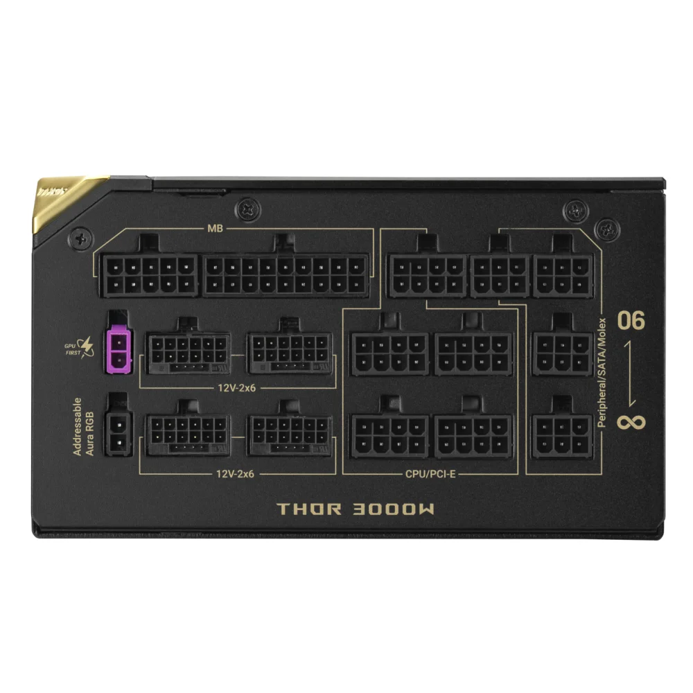 Power supply ASUS ROG THOR III 3000W Edition 20, 80 Plus Titanium PCIe 5.1, Fully Modular - 90YE00VA-B0NA00