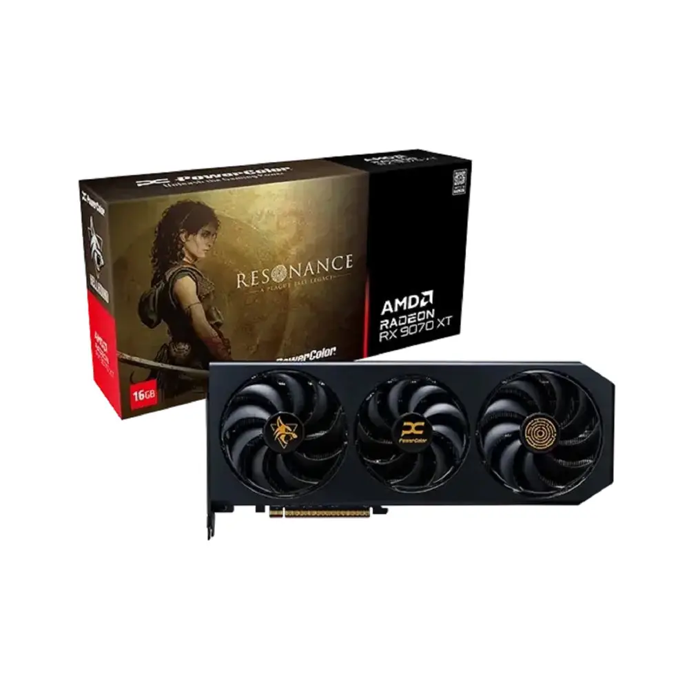 Видео карта PowerColor Hellhound AMD Radeon RX 9070 XT 16GB GDDR6 Resonance Edition - RX9070XT 16G-L/OC/RES