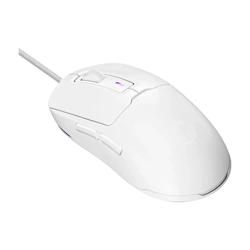 Мишка LORGAR LRG-MSA10R-WH Оптичен сензор, 100-12000 dpi, USB свързване - LRG-MSA10R-WH