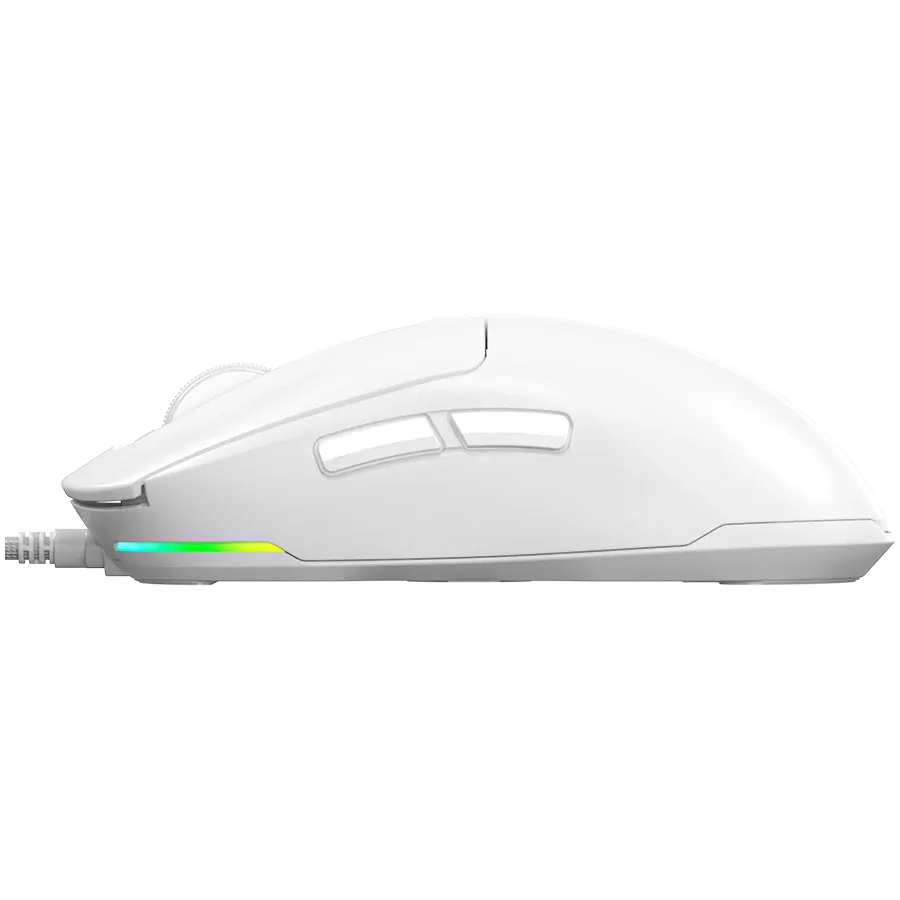 Мишка LORGAR LRG-MSA10R-WH Оптичен сензор, 100-12000 dpi, USB свързване - LRG-MSA10R-WH
