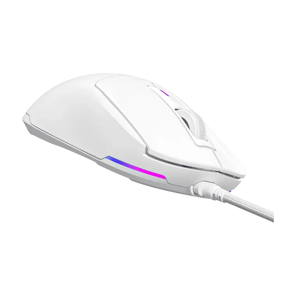 Мишка LORGAR LRG-MSA10R-WH Оптичен сензор, 100-12000 dpi, USB свързване - LRG-MSA10R-WH