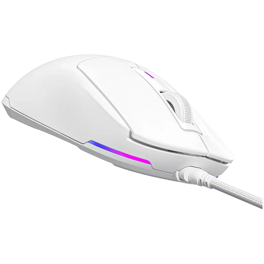 Мишка LORGAR LRG-MSA10R-WH Оптичен сензор, 100-12000 dpi, USB свързване - LRG-MSA10R-WH