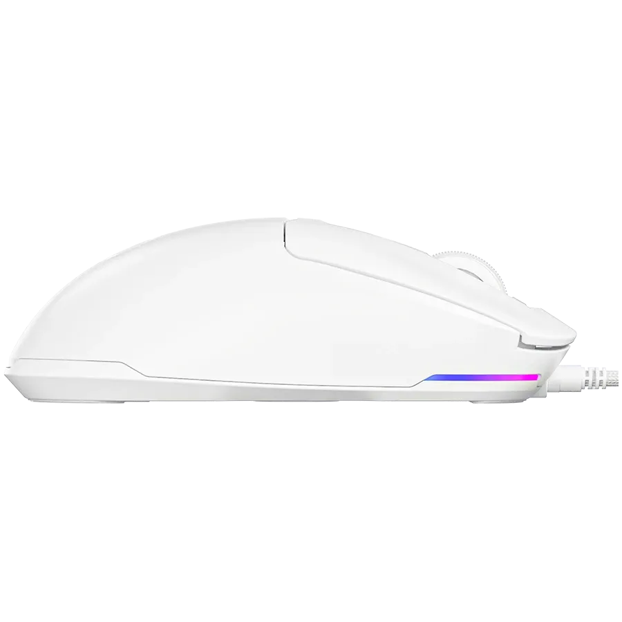 Мишка LORGAR LRG-MSA10R-WH Оптичен сензор, 100-12000 dpi, USB свързване - LRG-MSA10R-WH