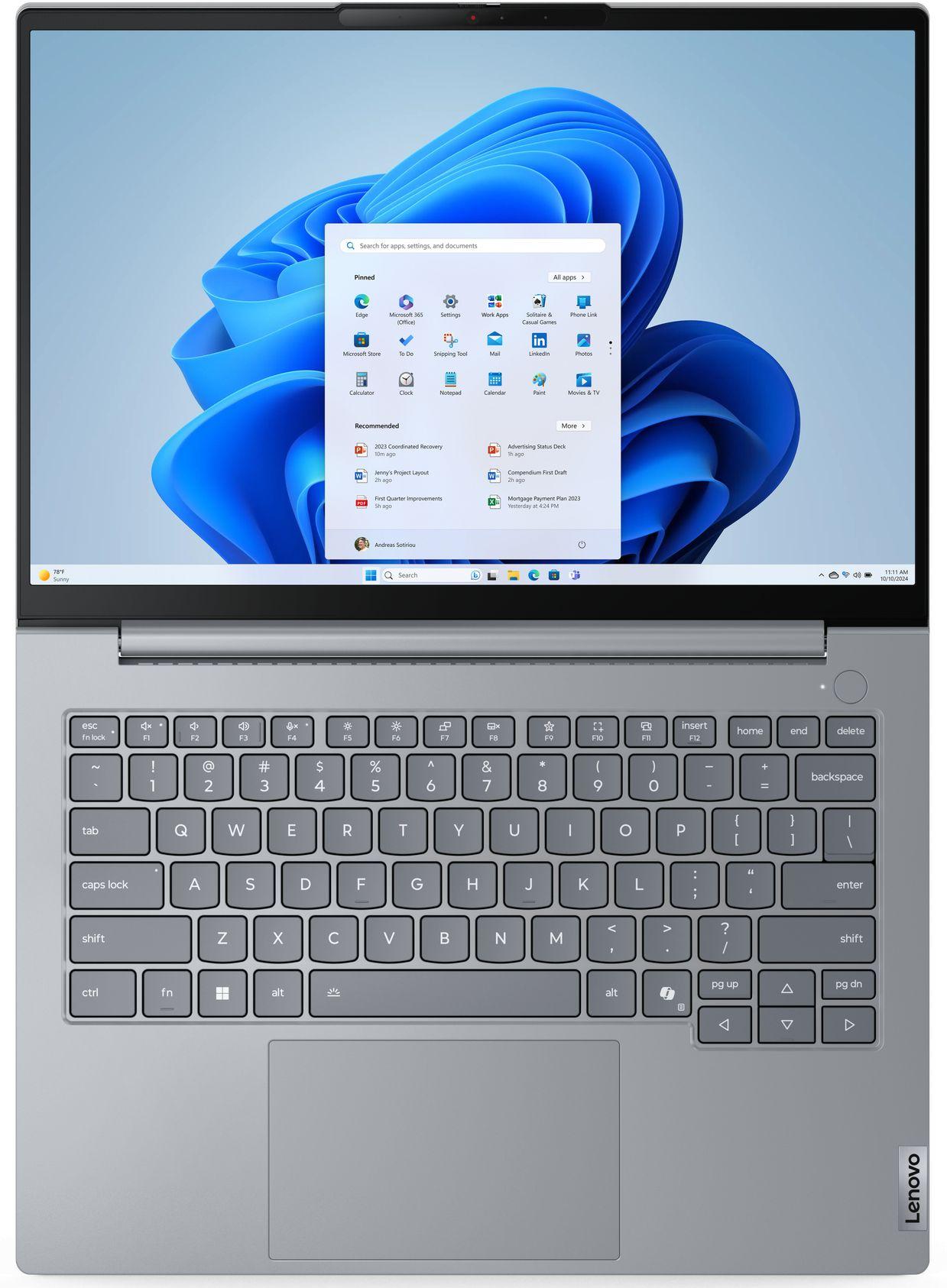 Лаптоп Lenovo ThinkBook 14 G8 IAL  - 14" IPS Full HD+, Intel Core Ultra 5 135H, 16GB DDR5, 1TB SSD, Free OS
