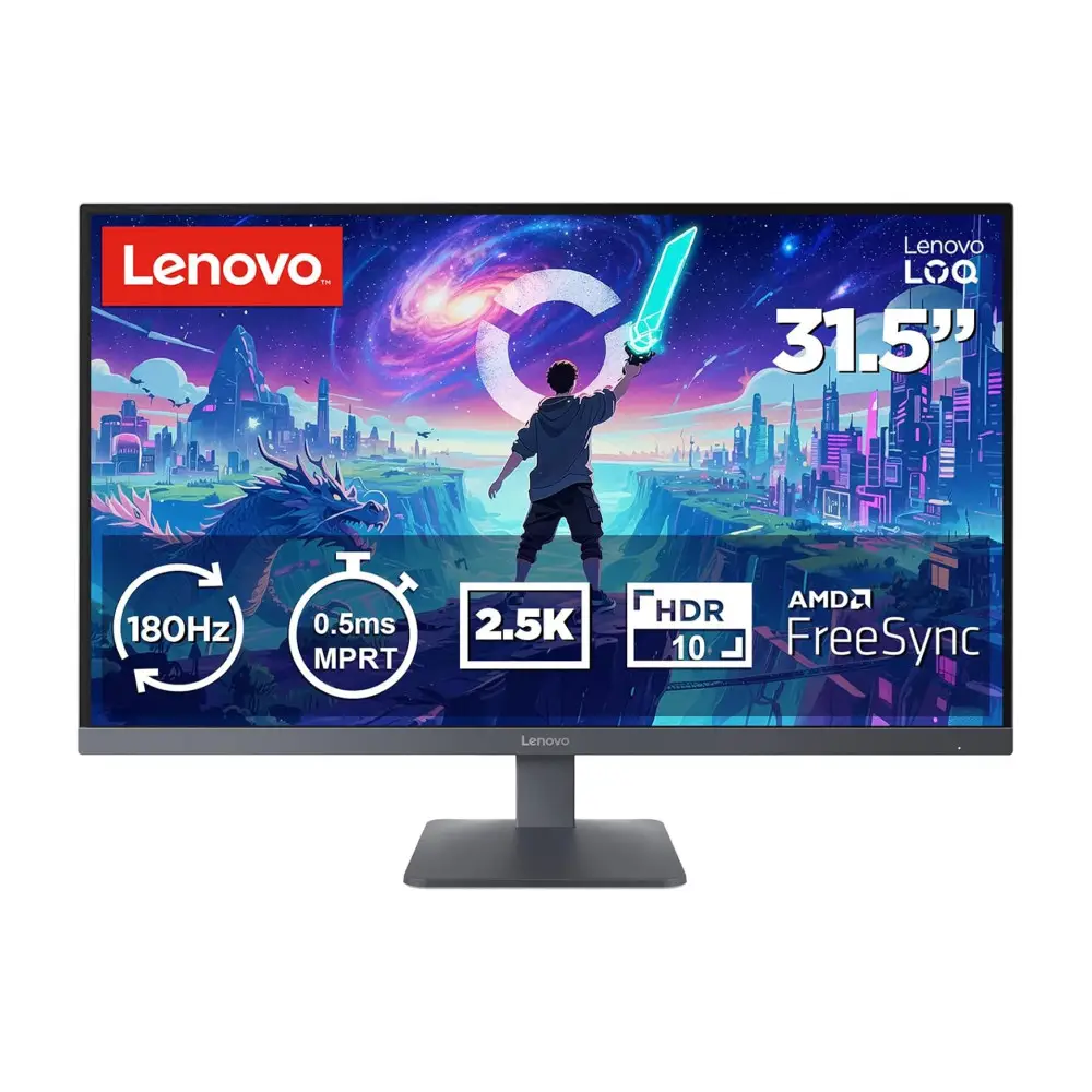 Монитор Lenovo LOQ 32Q-10 31.5", QHD 2560x1440 VA, 180Hz, 300cd/m2, 2xHDMI, 1xDP, Lunar Grey - 68F7GAC1EU