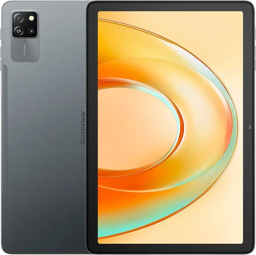 Tablet Blackview Tab 60 Pro LTE 4GB/128GB, 10.1-Zoll HD+ 800x1280 IPS LCD, Octa-Core T606 1.6GHz, 5MP Front/8MP Rückkamera, Akku 7700mAh, Kein Laden über USB Typ-C, Android 15, SD-Kartensteckplatz, Grau