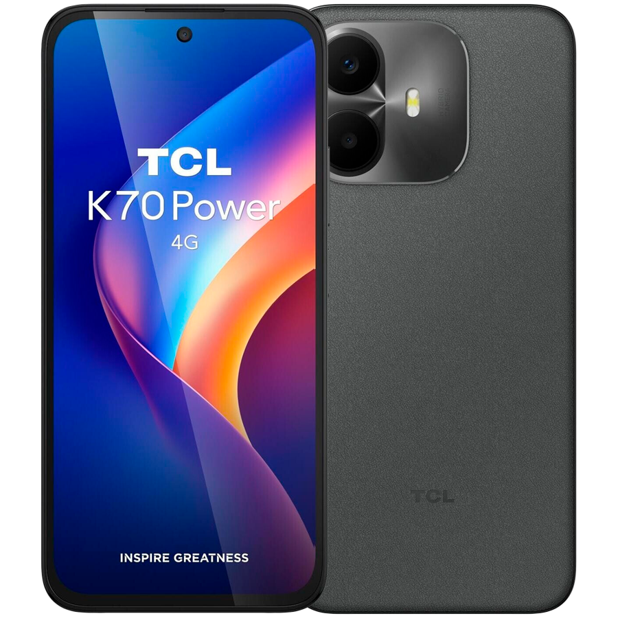 Телефон TCL K70 Power Smartphone, 6.8'' 120Hz Display, Helio G100 Turbo, 8GB RAM, 256GB, 50MP Camera, 6500mAh Battery, 33W Fast Charging, IP64, 4G