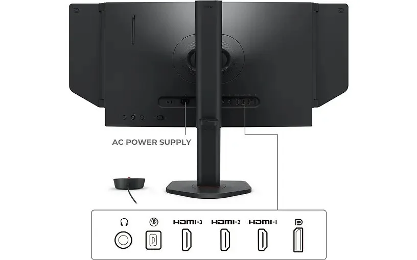 Монитор ZOWIE XQ2566X, 24.1" Fast TN QHD(2560x1440), 360Hz DyAc2, Color Gamut: sRGB 98%, HDMI, DisplayPort, Height adjustment 155mm