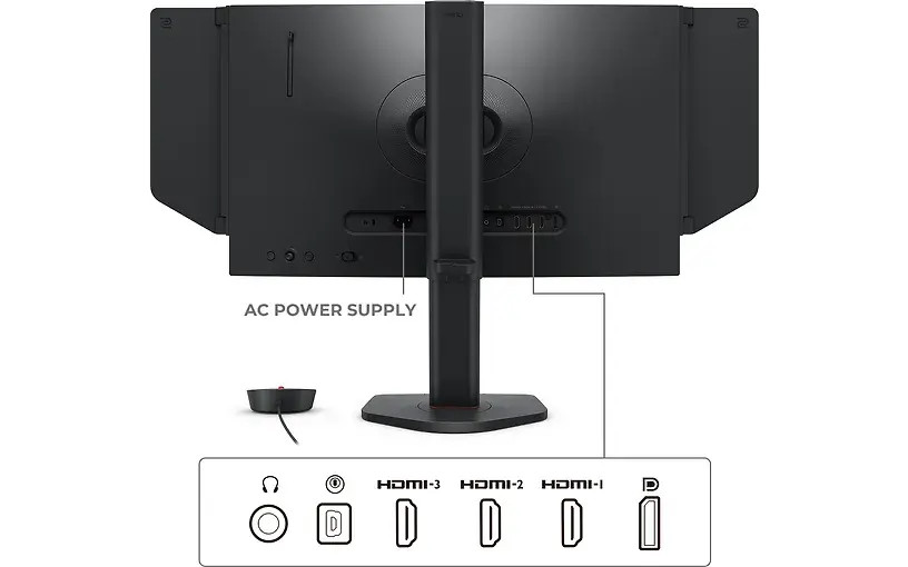 Монитор ZOWIE XQ2566X, 24.1" Fast TN QHD(2560x1440), 360Hz DyAc2, Color Gamut: sRGB 98%, HDMI, DisplayPort, Height adjustment 155mm