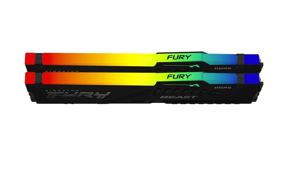 Памет Kingston FURY Beast RGB 32GB (2x16GB) DDR5 6000MHz CL30 EXPO/XMP - KF560C30BBEAK2-32