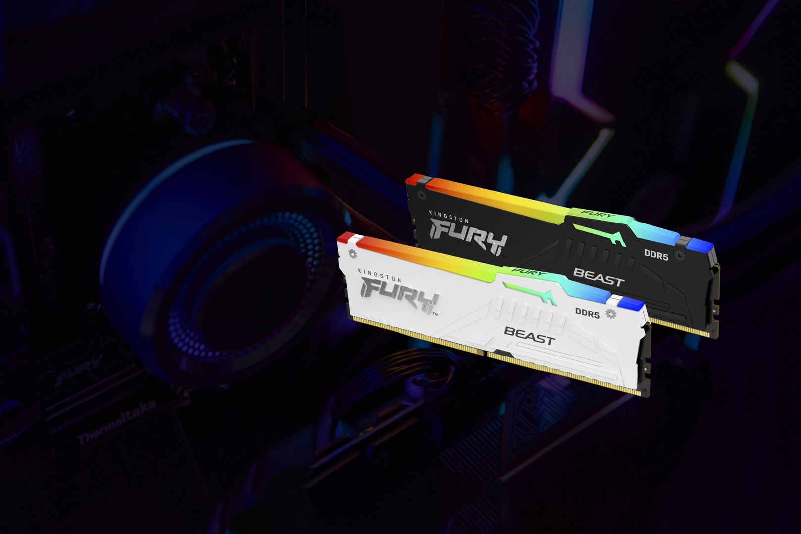 Памет Kingston FURY Beast RGB 32GB (2x16GB) DDR5 6000MHz CL30 EXPO/XMP - KF560C30BBEAK2-32