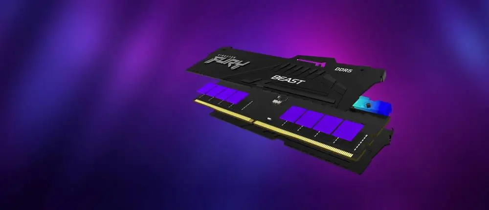 Памет Kingston FURY Beast RGB 32GB (2x16GB) DDR5 6000MHz CL30 EXPO/XMP - KF560C30BBEAK2-32
