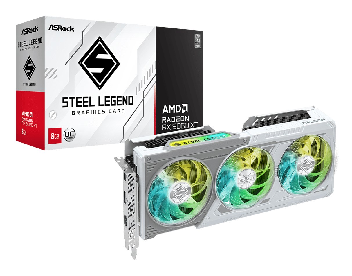 Κάρτα γραφικών Asrock Steel Legend RX 9060 XT 8GB GDDR6 128 bit - RX9060XT SL 8GO