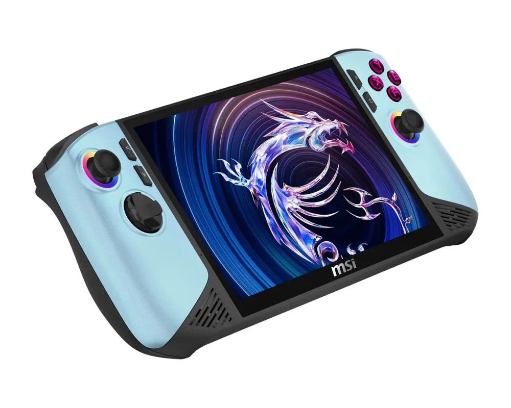 Портативная консоль MSI Claw 8 AI+ A2VM Glacier Blue Edition-254PL Ultra 7 258V 8"FHD Сенсорный 120Hz 500nits IPS-Level панель 32GB LPDDR5x SSD1TB Intel Arc Win11