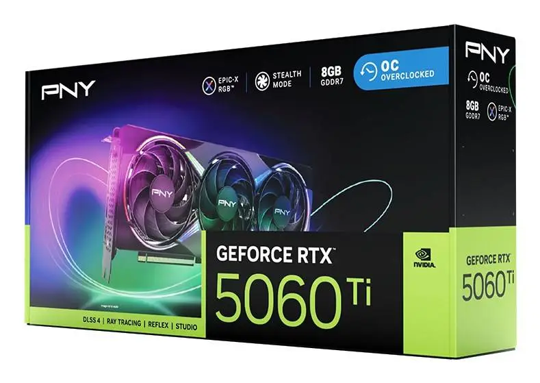 Scheda video PNY EPIC-X RGB OC RTX 5060 Ti 8GB GDDR7 128 bit - VCG5060T16TFXXPB1-O