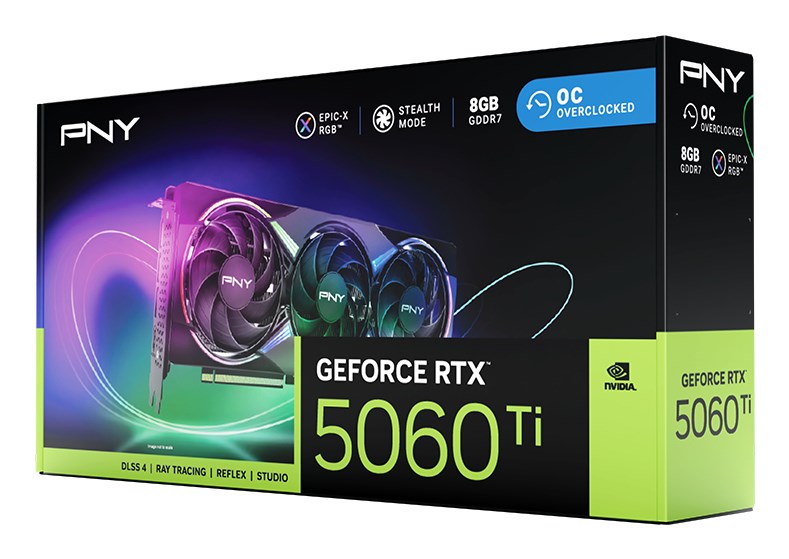 Scheda video PNY EPIC-X RGB OC RTX 5060 Ti 8GB GDDR7 128 bit - VCG5060T16TFXXPB1-O