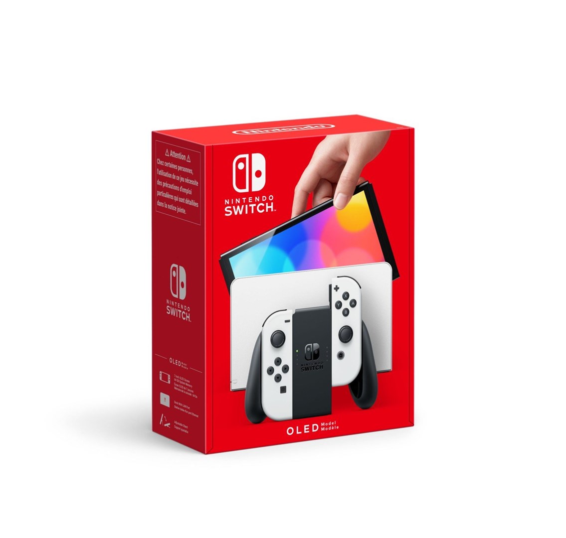 Portable console Nintendo Switch OLED portable game console 17.8 cm (7") 64 GB Touchscreen Wi-Fi Black, White