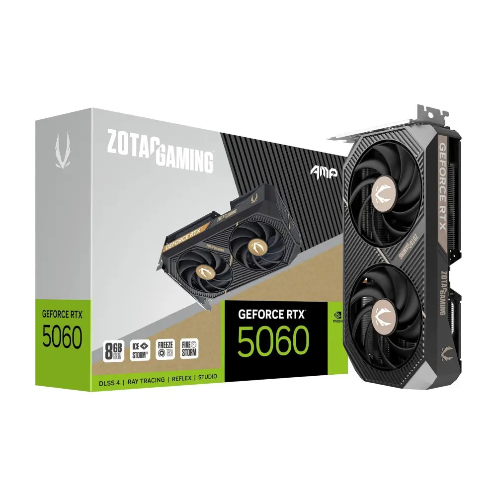 Видео карта ZOTAC Gaming GeForce RTX 5060 AMP CORE 8GB - ZT-B50600F2-10M