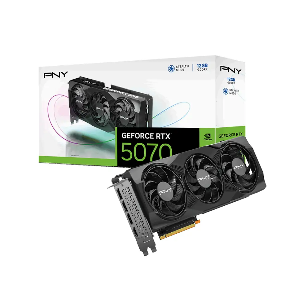 Видео карта PNY GeForce RTX 5070 12GB Triple Fan - VCG507012TFXPB1