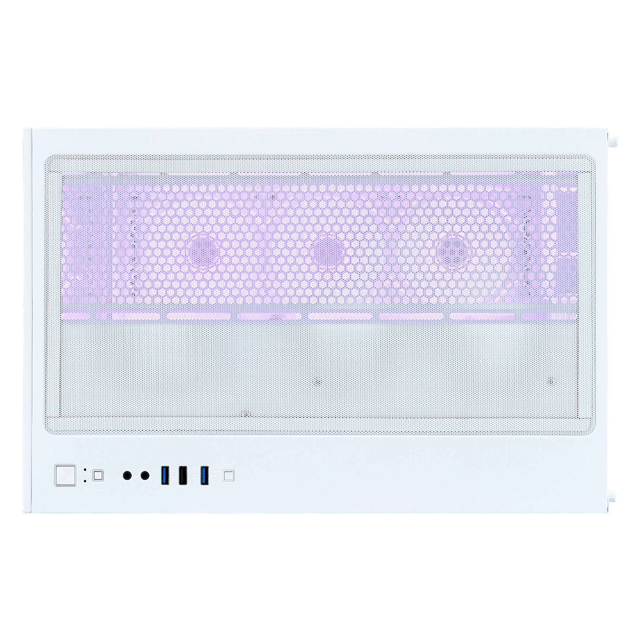 Кутия 1stPlayer MEGAVIEW MV8 White Case ATX + 7 x 120mm ARGB Fans