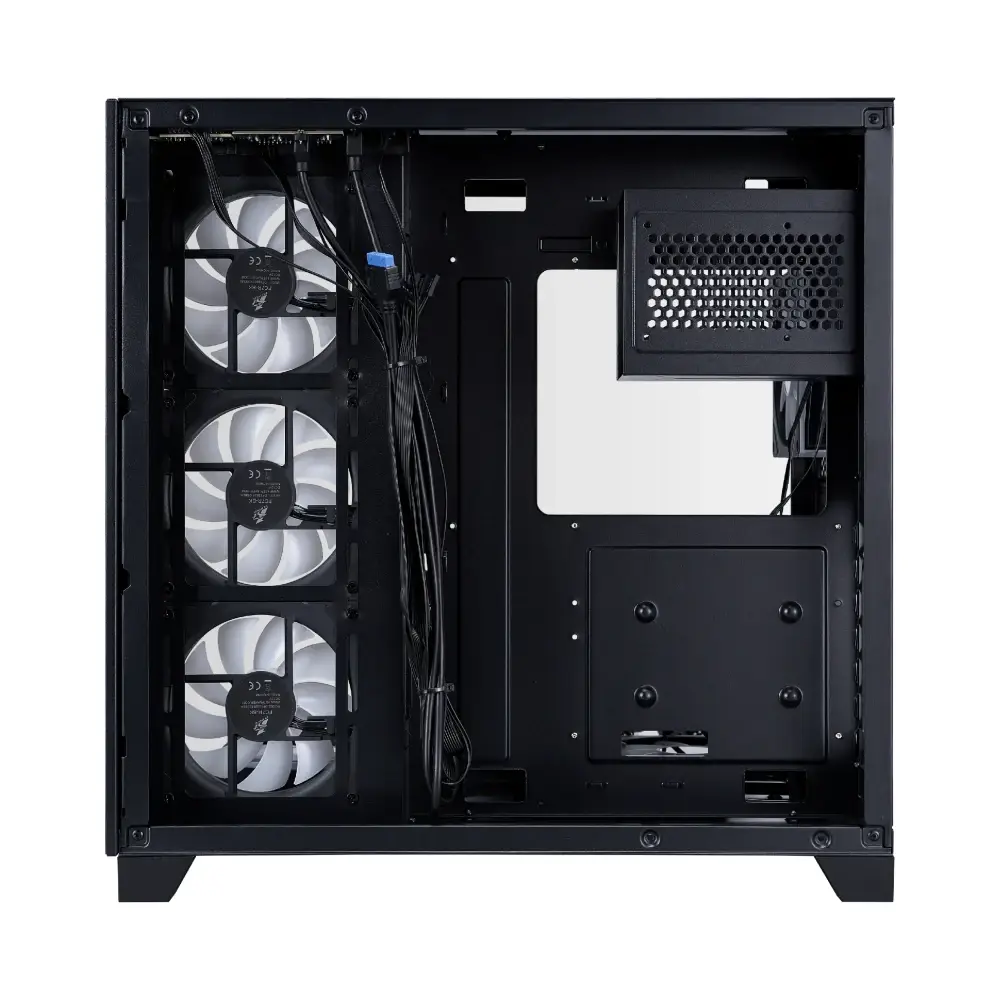Gehäuse 1stPlayer MEGAVIEW MV8 Black Case ATX + 7 x 120mm ARGB Fans